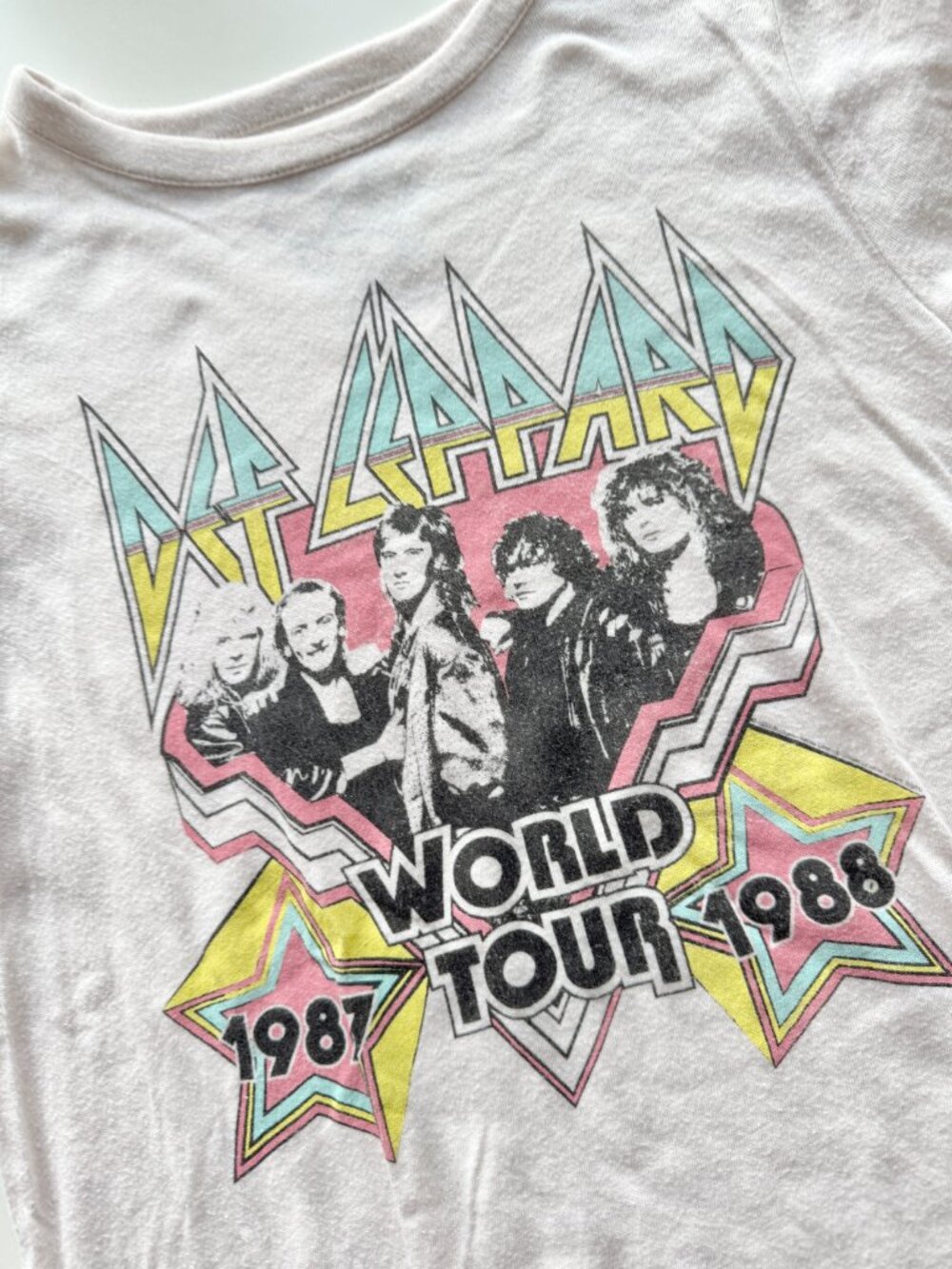 CHASER Def Leppard Tour 100% Cotton Jersey Crew Neck Slim Fit T-Shirt, Size M - Picture 6 of 13